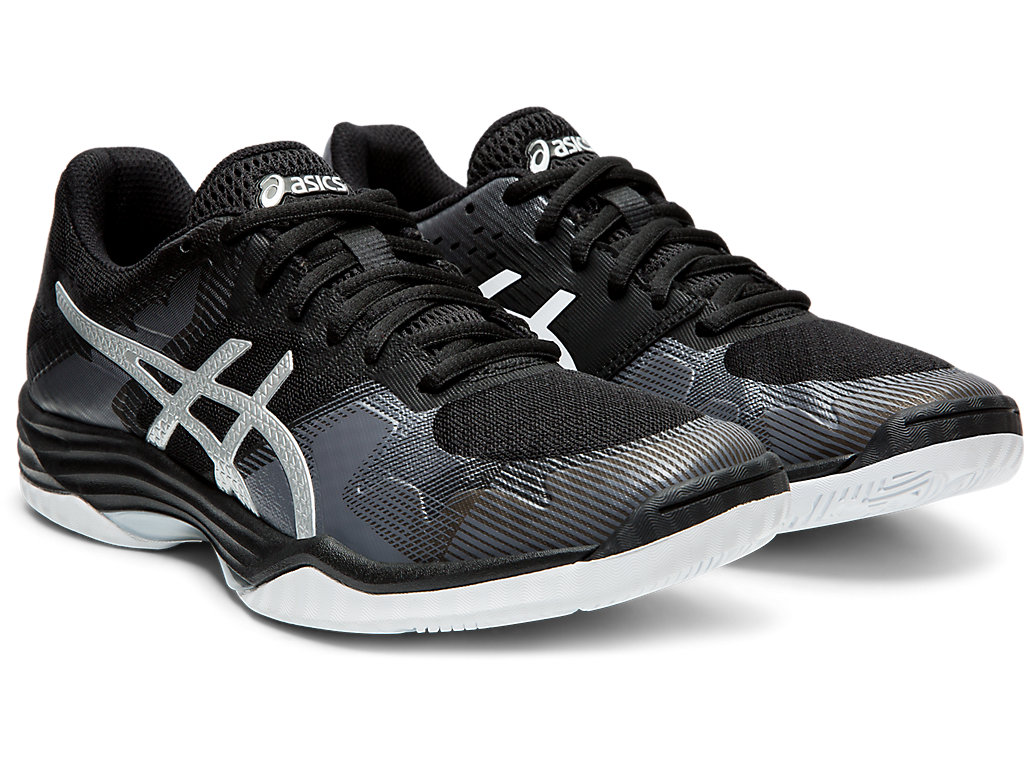 Sapatilhas Voleibol Asics Gel-Tactic 2 Feminino Pretas Prateadas | 8916-BOVSK