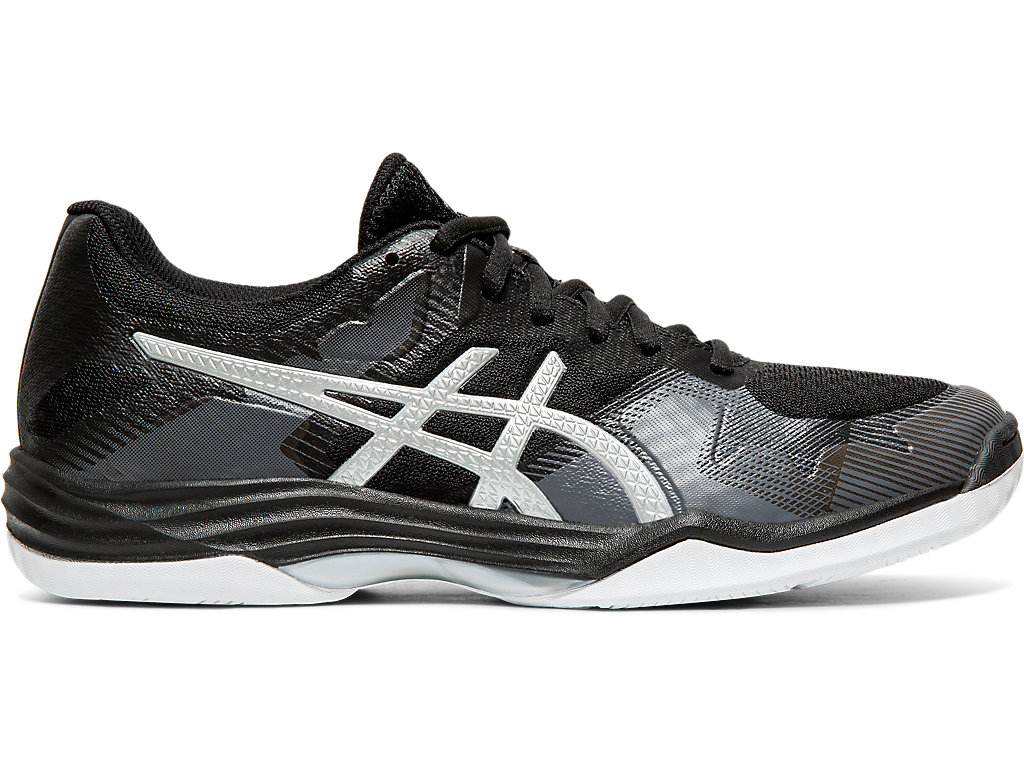 Sapatilhas Voleibol Asics Gel-Tactic 2 Feminino Pretas Prateadas | 8916-BOVSK