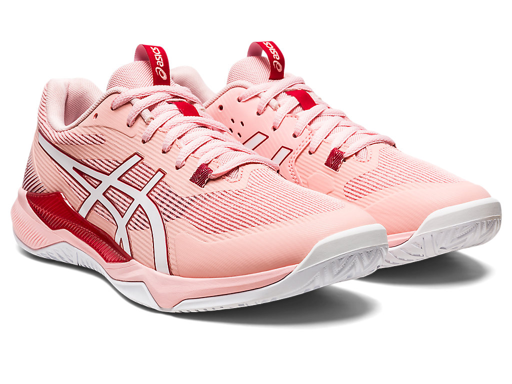 Sapatilhas Voleibol Asics Gel-Tactic Feminino Rosa Branco | 1698-ZIEXB