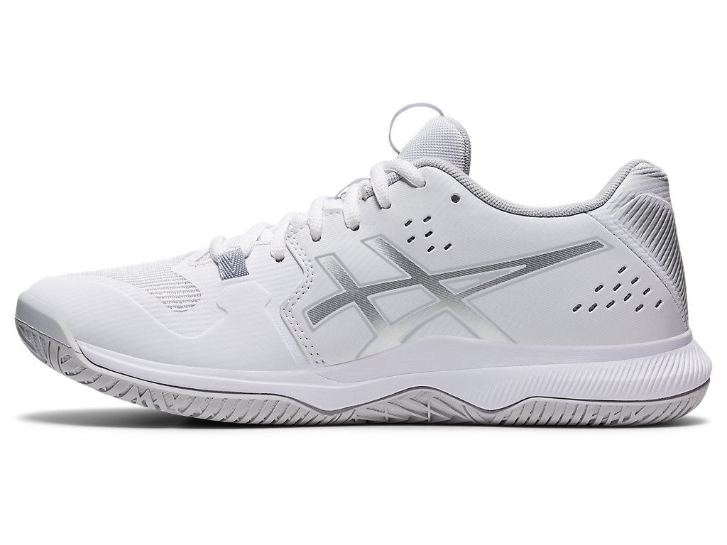 Sapatilhas Voleibol Asics Gel-Tactic Feminino Branco Prateadas | 2906-BDGVQ