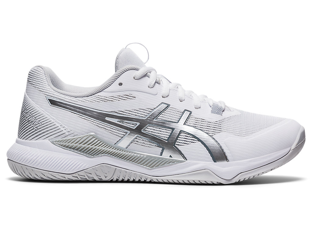 Sapatilhas Voleibol Asics Gel-Tactic Feminino Branco Prateadas | 2906-BDGVQ