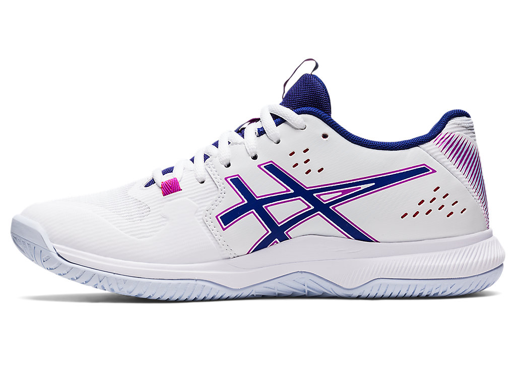 Sapatilhas Voleibol Asics Gel-Tactic Feminino Branco Azuis | 3198-FEMWL