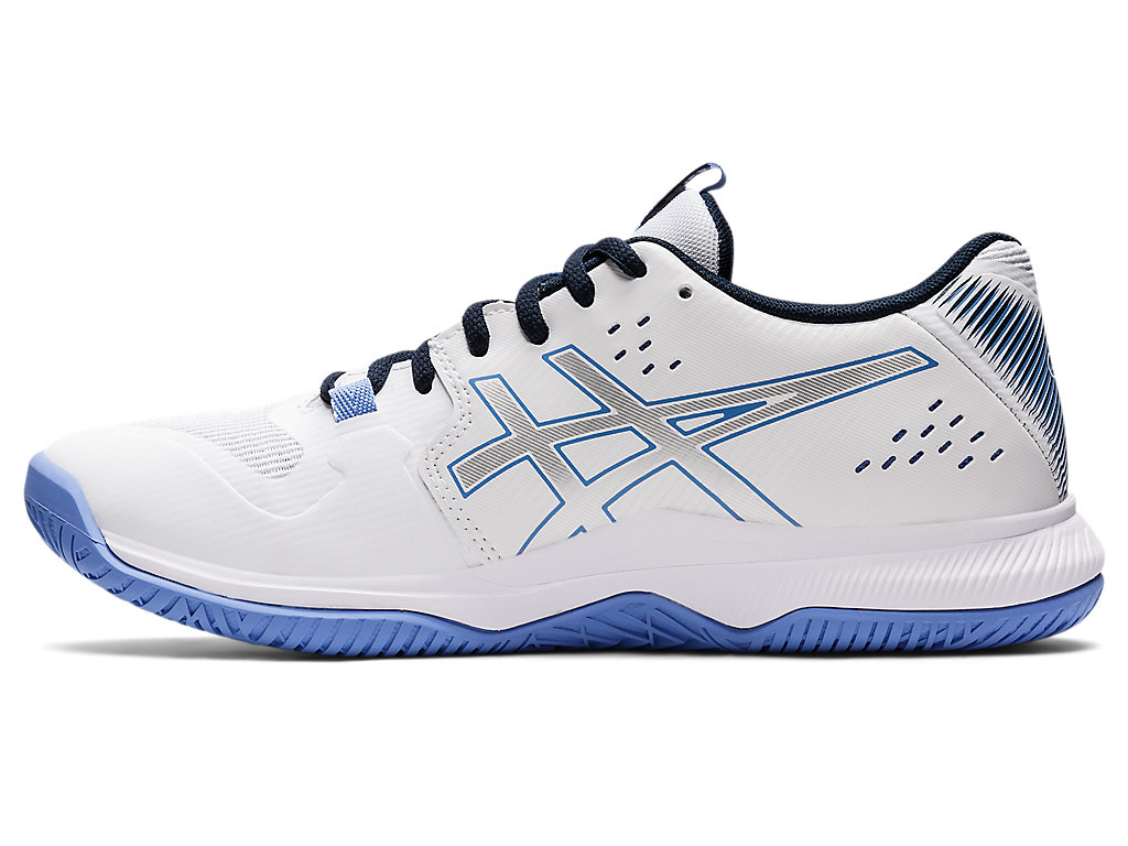 Sapatilhas Voleibol Asics Gel-Tactic Feminino Branco Azuis | 6958-TUDHV