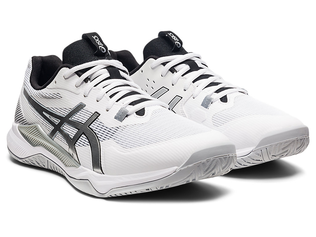 Sapatilhas Voleibol Asics Gel-Tactic Masculino Branco Prateadas | 9381-RIVUZ