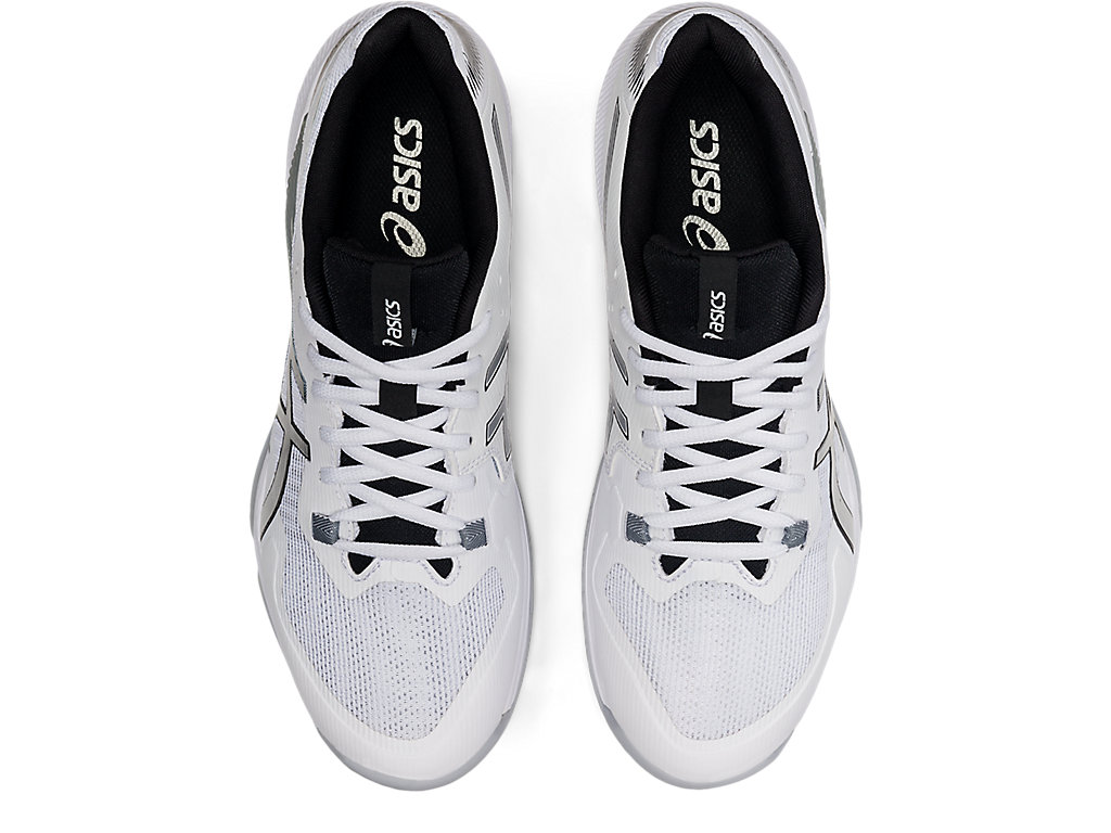 Sapatilhas Voleibol Asics Gel-Tactic Masculino Branco Prateadas | 9381-RIVUZ