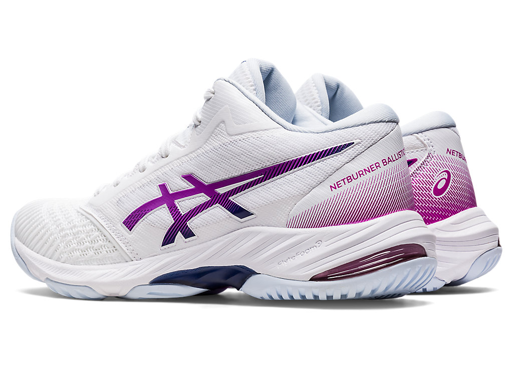 Sapatilhas Voleibol Asics Netburner Ballistic Ff Mt 3 Feminino Branco Roxo | 0623-XUDWS