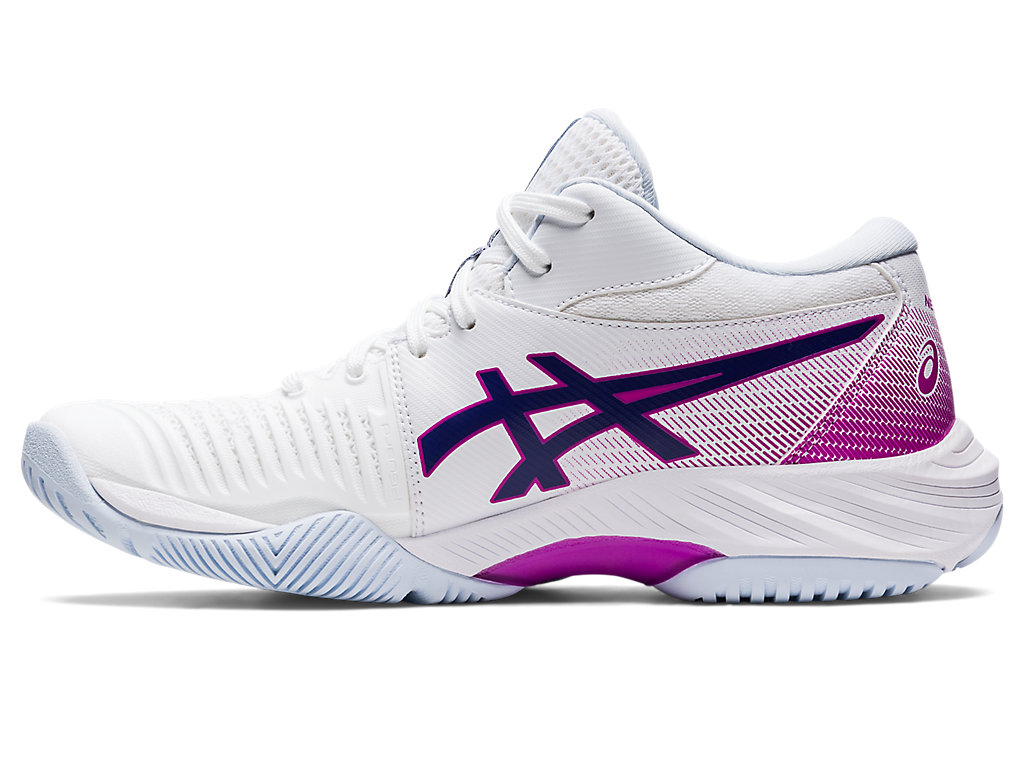 Sapatilhas Voleibol Asics Netburner Ballistic Ff Mt 3 Feminino Branco Roxo | 0623-XUDWS