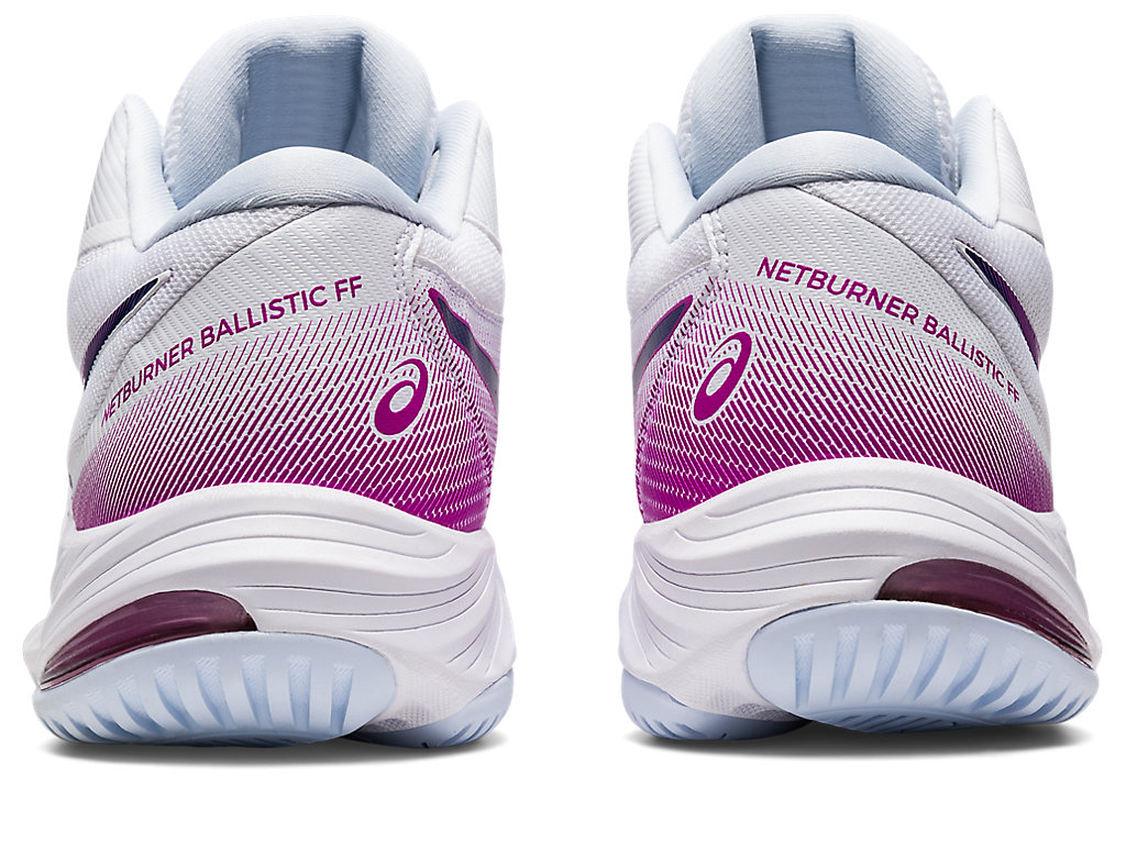 Sapatilhas Voleibol Asics Netburner Ballistic Ff Mt 3 Feminino Branco Roxo | 0623-XUDWS