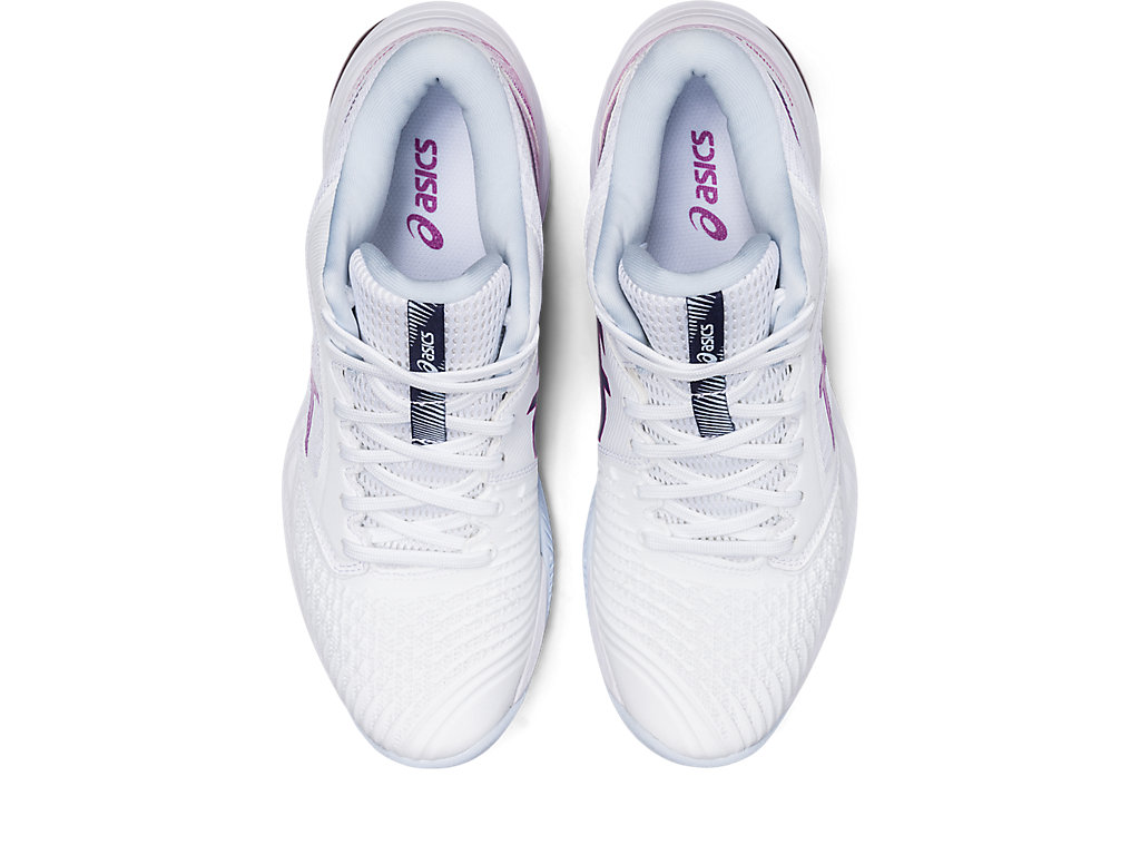 Sapatilhas Voleibol Asics Netburner Ballistic Ff Mt 3 Feminino Branco Roxo | 0623-XUDWS