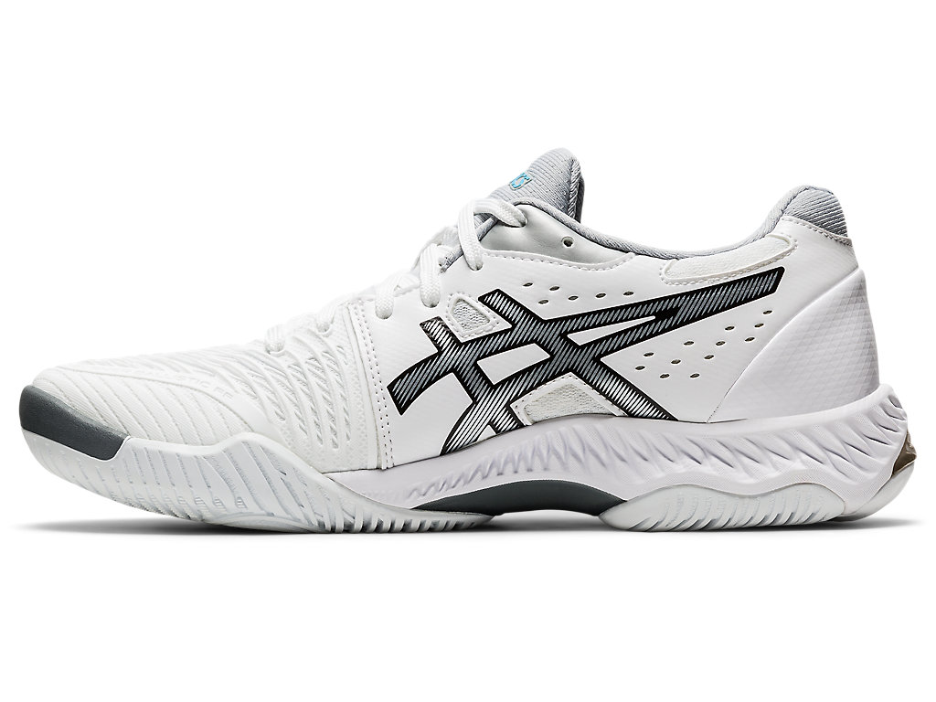 Sapatilhas Voleibol Asics Netburner Ballistic Ff 2 Feminino Branco Pretas | 0714-USIBL