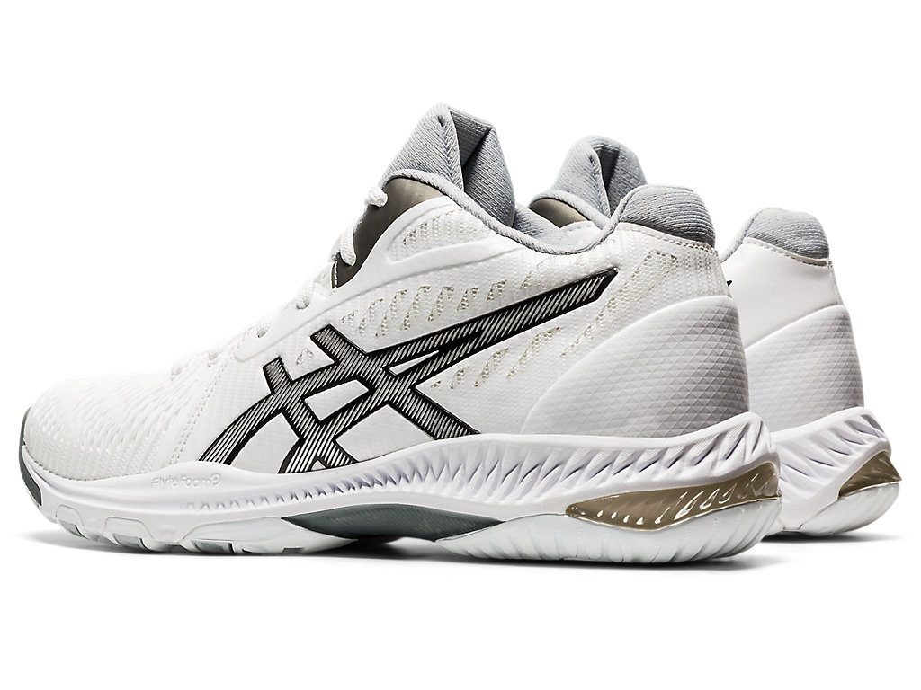 Sapatilhas Voleibol Asics Netburner Ballistic Ff Mt 2 Feminino Branco Pretas | 1708-YFBJU