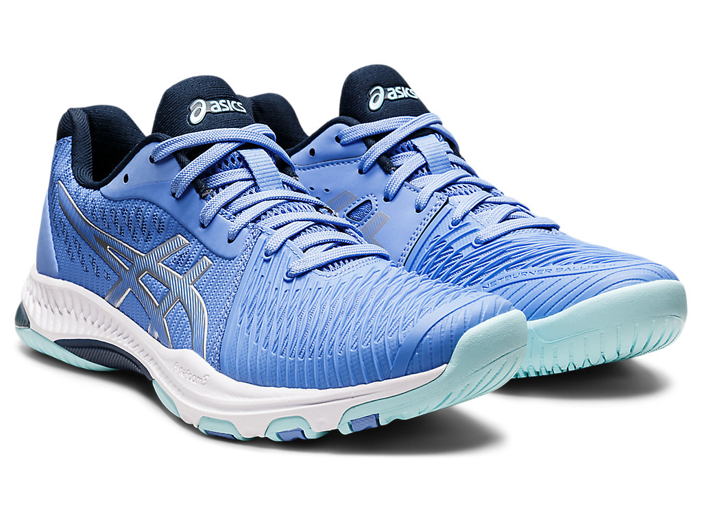 Sapatilhas Voleibol Asics Netburner Ballistic Ff 2 Feminino Azuis Prateadas | 3067-VZGJU