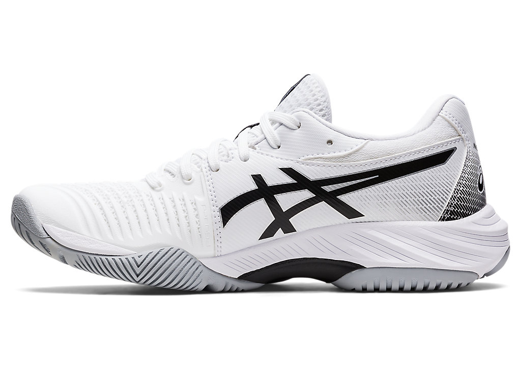 Sapatilhas Voleibol Asics Netburner Ballistic Ff 3 Feminino Branco Pretas | 3827-OBZKS