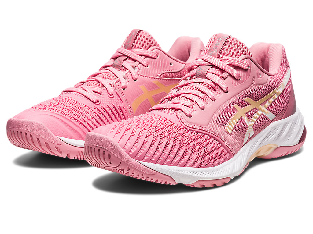 Sapatilhas Voleibol Asics Netburner Ballistic Ff 3 Feminino Rosa | 7521-BNUAG