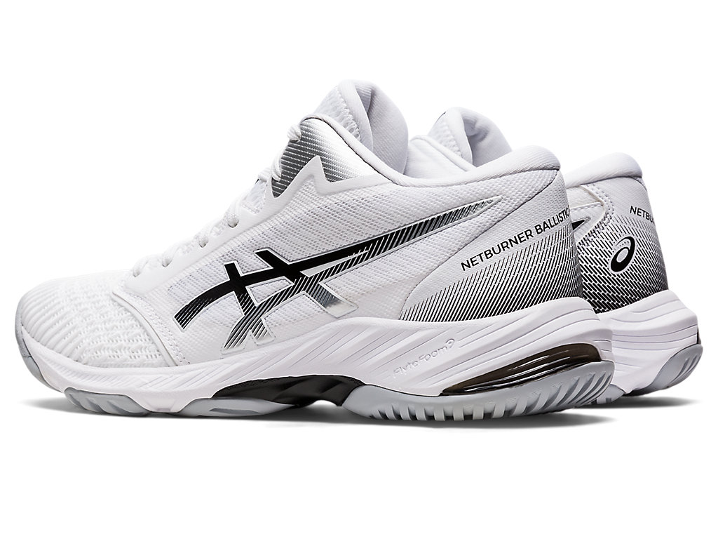 Sapatilhas Voleibol Asics Netburner Ballistic Ff Mt 3 Feminino Branco Pretas | 7690-LHMQG