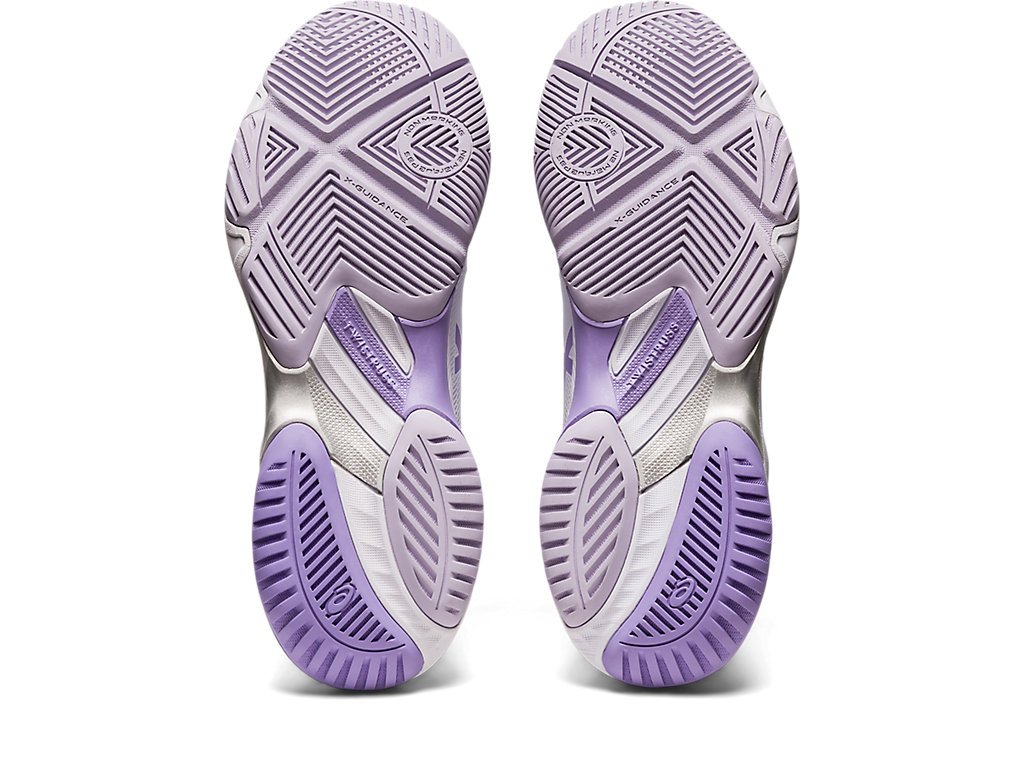 Sapatilhas Voleibol Asics Netburner Ballistic Ff 3 Feminino Branco Roxo | 8394-JEACF