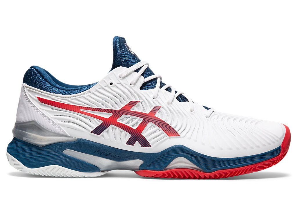 Sapatilhas de Tenis Asics Court Ff 2 Clay Masculino Branco Azuis | 7403-PQRBN