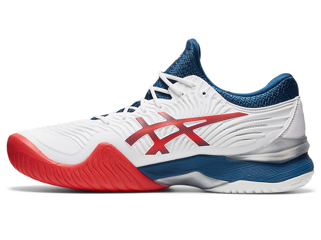 Sapatilhas de Tenis Asics Court Ff 2 Masculino Branco Azuis | 4691-GRWHD