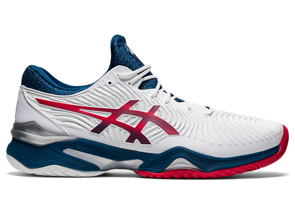 Sapatilhas de Tenis Asics Court Ff 2 Masculino Branco Azuis | 4691-GRWHD