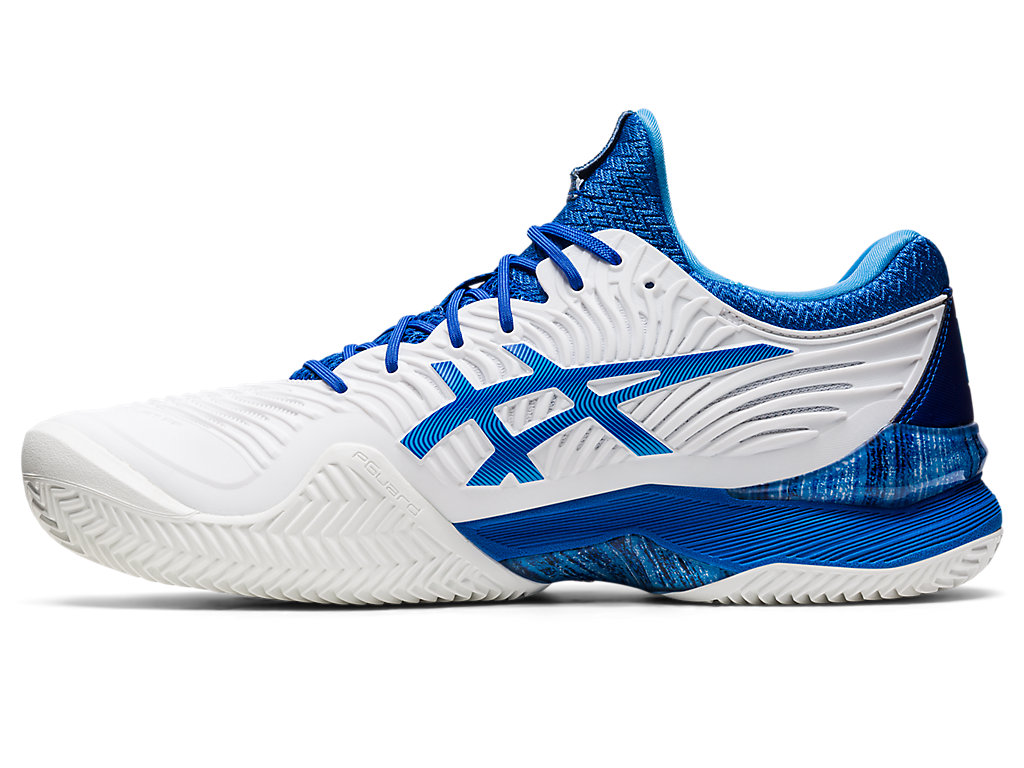 Sapatilhas de Tenis Asics Court Ff Novak Clay Masculino Branco Azuis | 3615-EPOTY