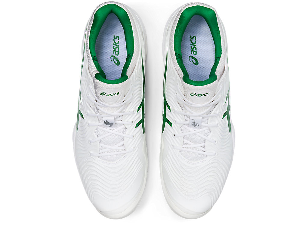 Sapatilhas de Tenis Asics Court Ff Novak Masculino Branco Verdes | 6592-MLSHA