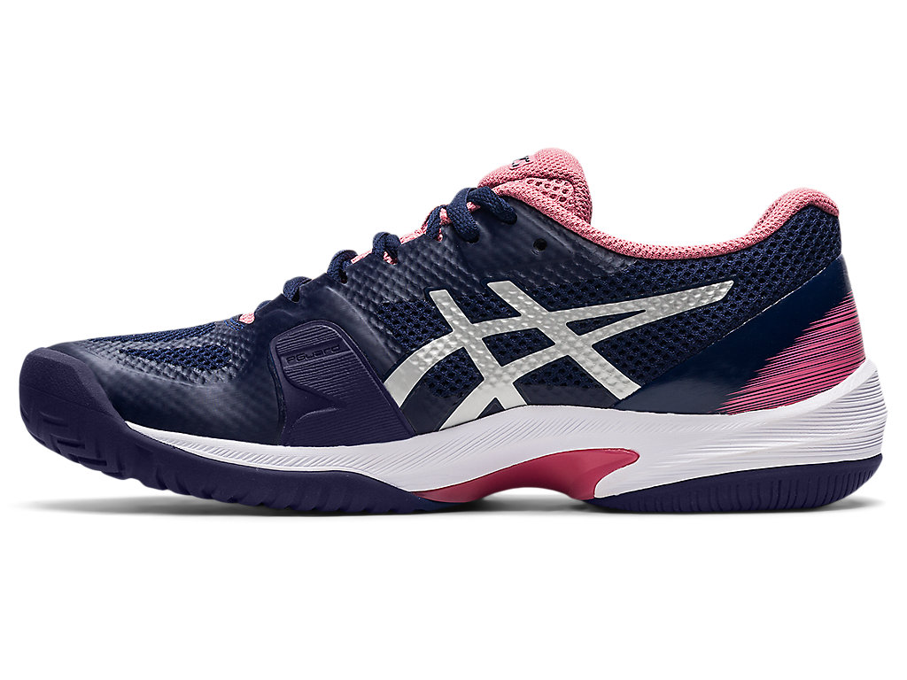 Sapatilhas de Tenis Asics Court Speed Ff Feminino Azul Marinho Prateadas | 3980-EZSNR