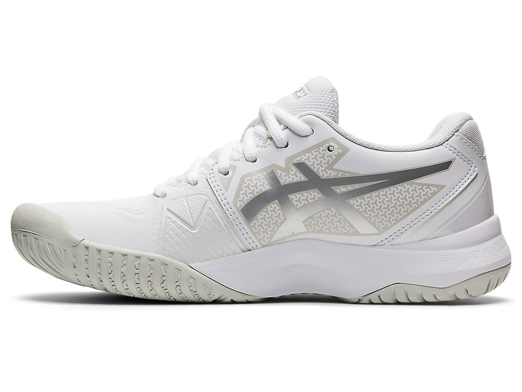 Sapatilhas de Tenis Asics Gel-Challenger 13 Feminino Branco Prateadas | 7605-ZOBQV