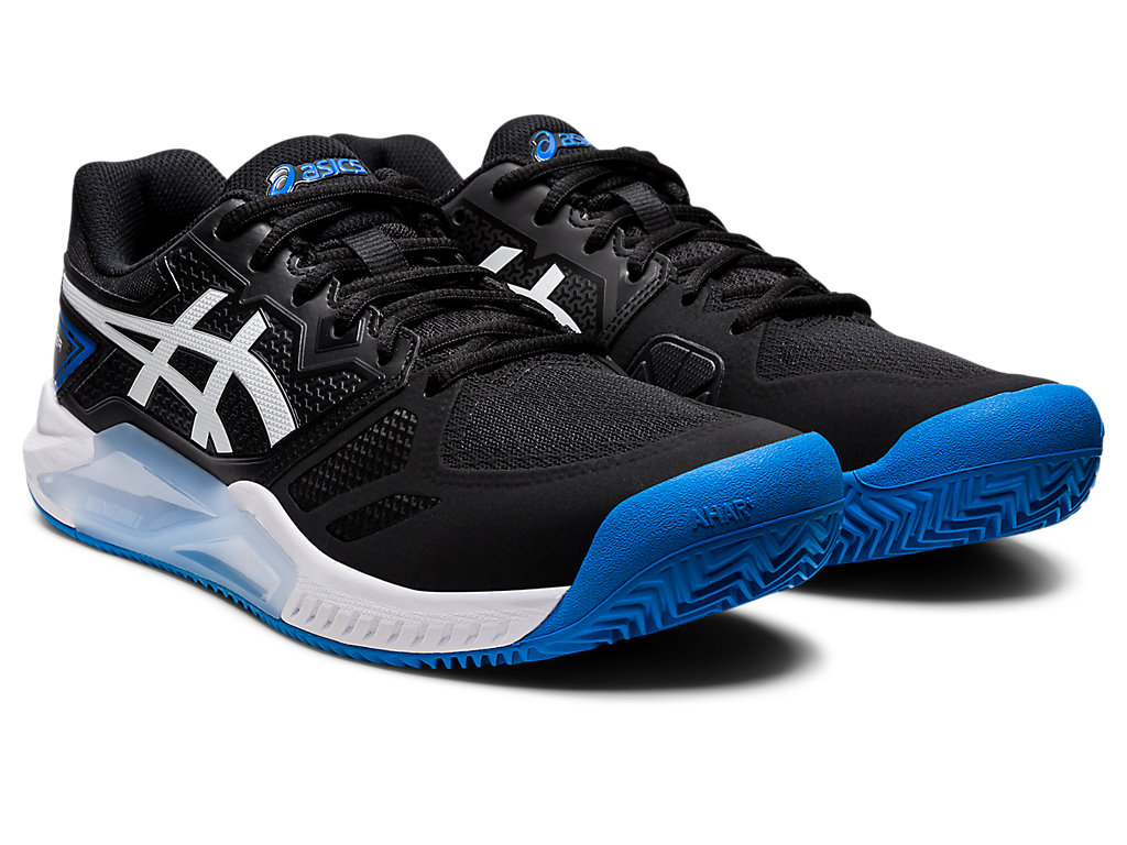 Sapatilhas de Tenis Asics Gel-Challenger 13 Clay Masculino Pretas Azuis | 8637-KYAPT