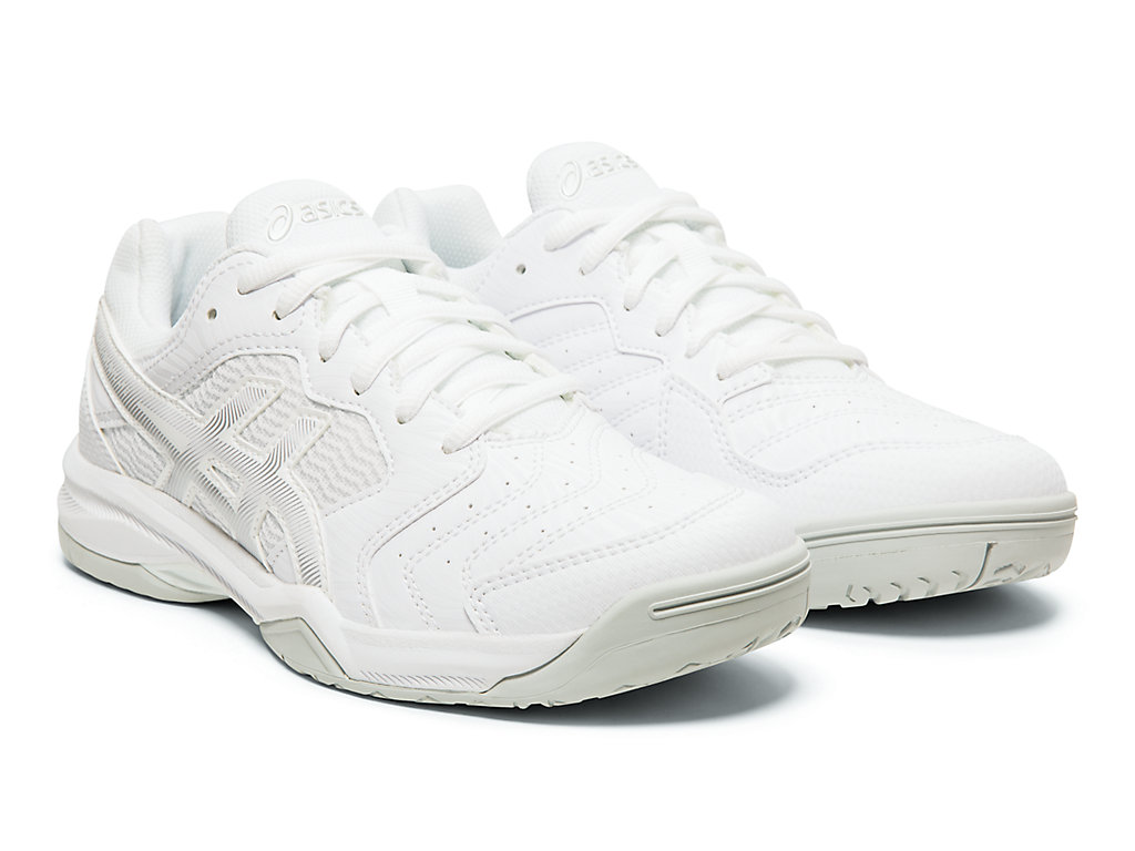 Sapatilhas de Tenis Asics Gel-Dedicate 6 Feminino Branco Prateadas | 5940-KBTXF