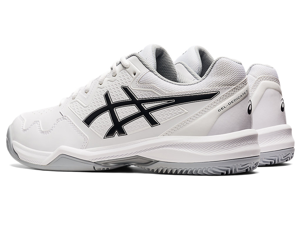 Sapatilhas de Tenis Asics Gel-Dedicate 7 Clay Masculino Branco Pretas | 0953-GZOMI