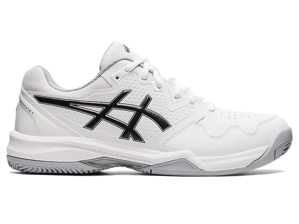 Sapatilhas de Tenis Asics Gel-Dedicate 7 Clay Masculino Branco Pretas | 0953-GZOMI