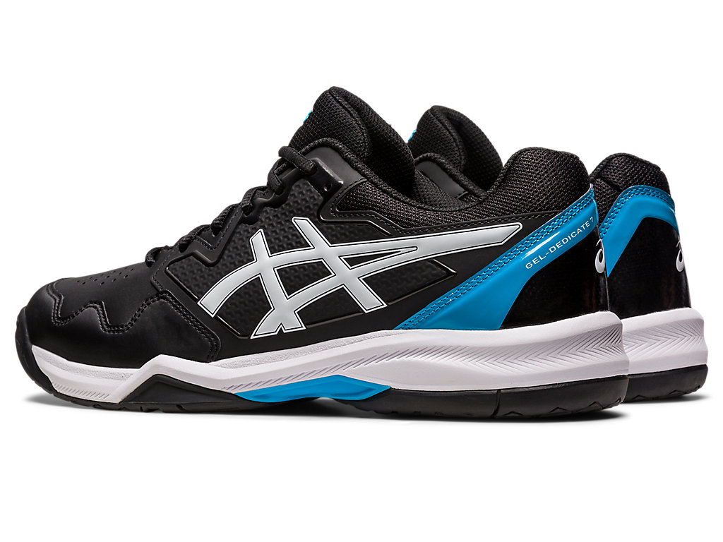 Sapatilhas de Tenis Asics Gel-Dedicate 7 Masculino Pretas Azuis | 2517-RPMHW