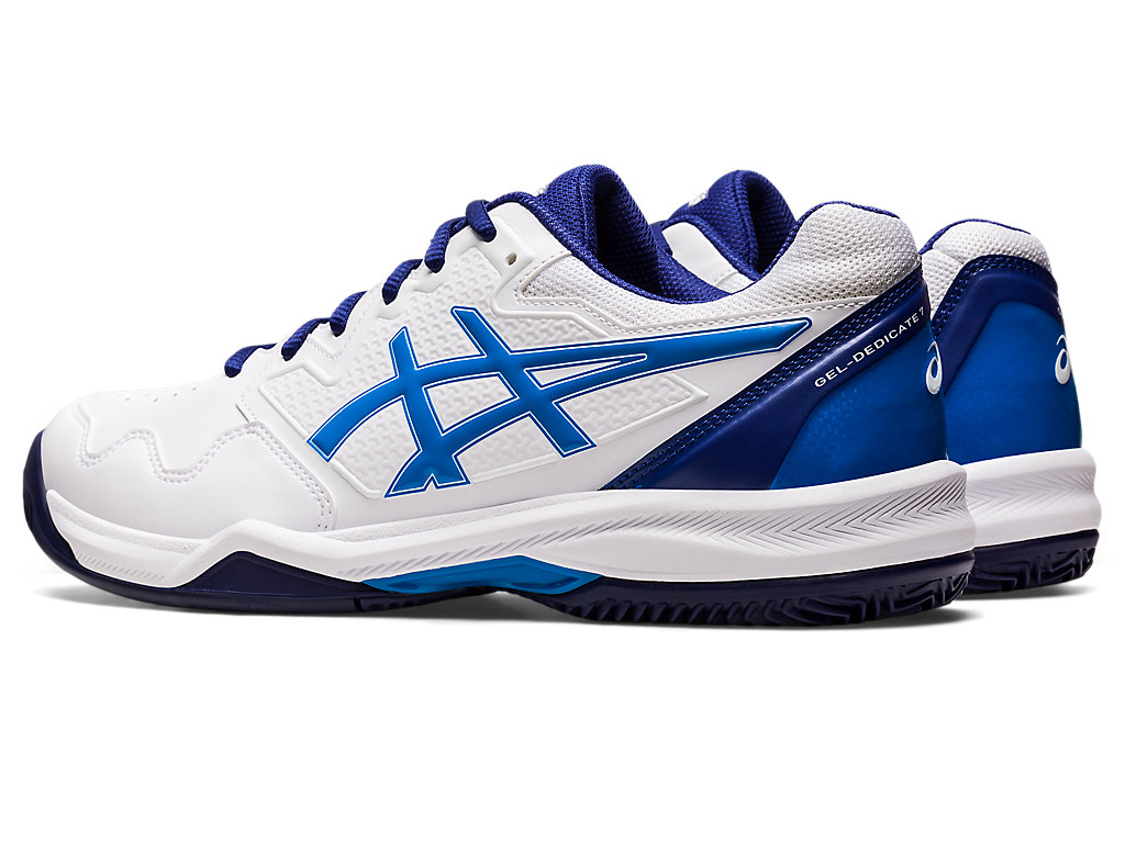 Sapatilhas de Tenis Asics Gel-Dedicate 7 Clay Masculino Branco Azuis | 4581-UEGQP