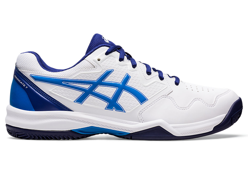 Sapatilhas de Tenis Asics Gel-Dedicate 7 Clay Masculino Branco Azuis | 4581-UEGQP