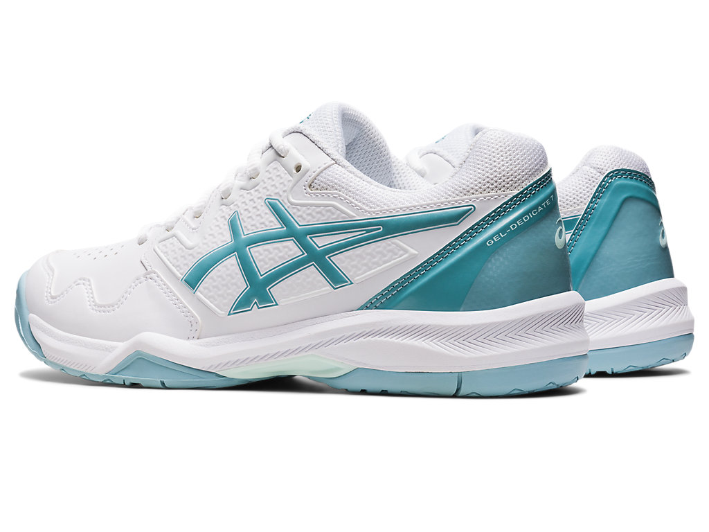 Sapatilhas de Tenis Asics Gel-Dedicate 7 Feminino Branco Azuis | 6405-CDPRU