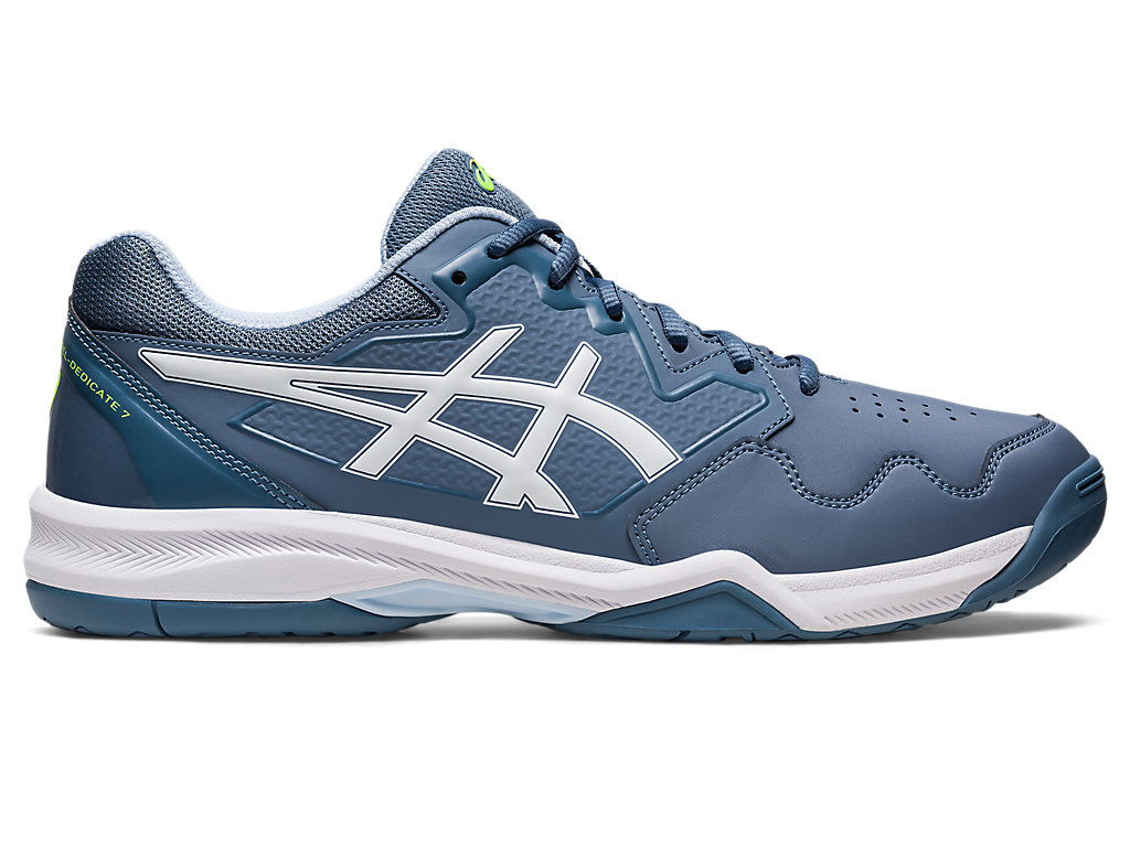 Sapatilhas de Tenis Asics Gel-Dedicate 7 Masculino Cinzentas Azuis Branco | 8192-USWXZ