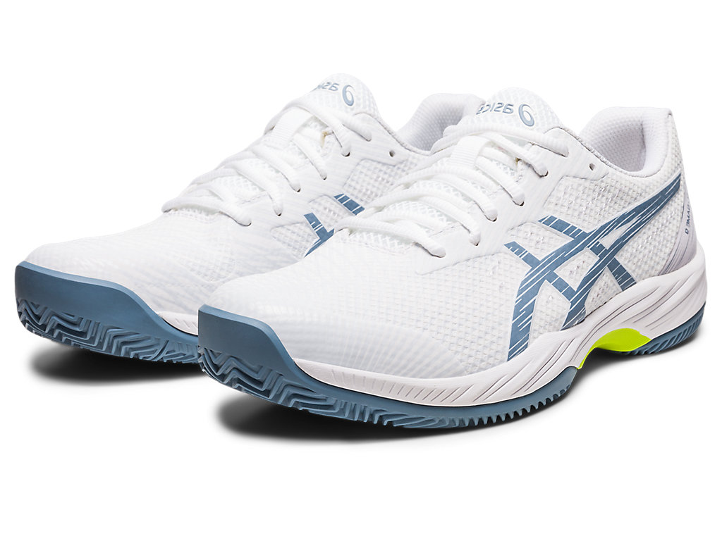 Sapatilhas de Tenis Asics Gel-Game 9 Clay/Oc Masculino Branco Cinzentas Azuis | 4375-TMZRE