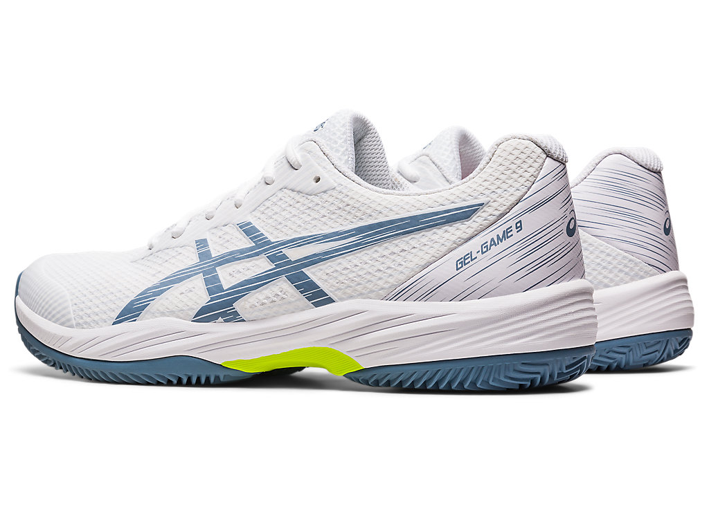 Sapatilhas de Tenis Asics Gel-Game 9 Clay/Oc Masculino Branco Cinzentas Azuis | 4375-TMZRE