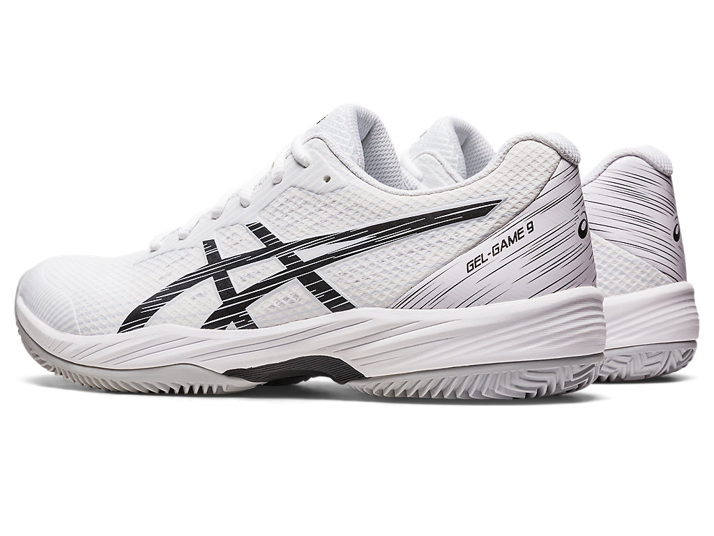 Sapatilhas de Tenis Asics Gel-Game 9 Clay/Oc Masculino Branco Pretas | 5208-MBRHL