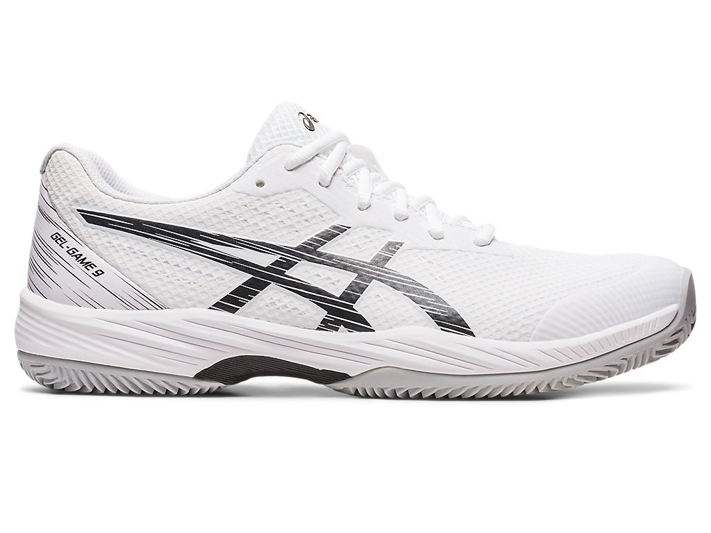 Sapatilhas de Tenis Asics Gel-Game 9 Clay/Oc Masculino Branco Pretas | 5208-MBRHL