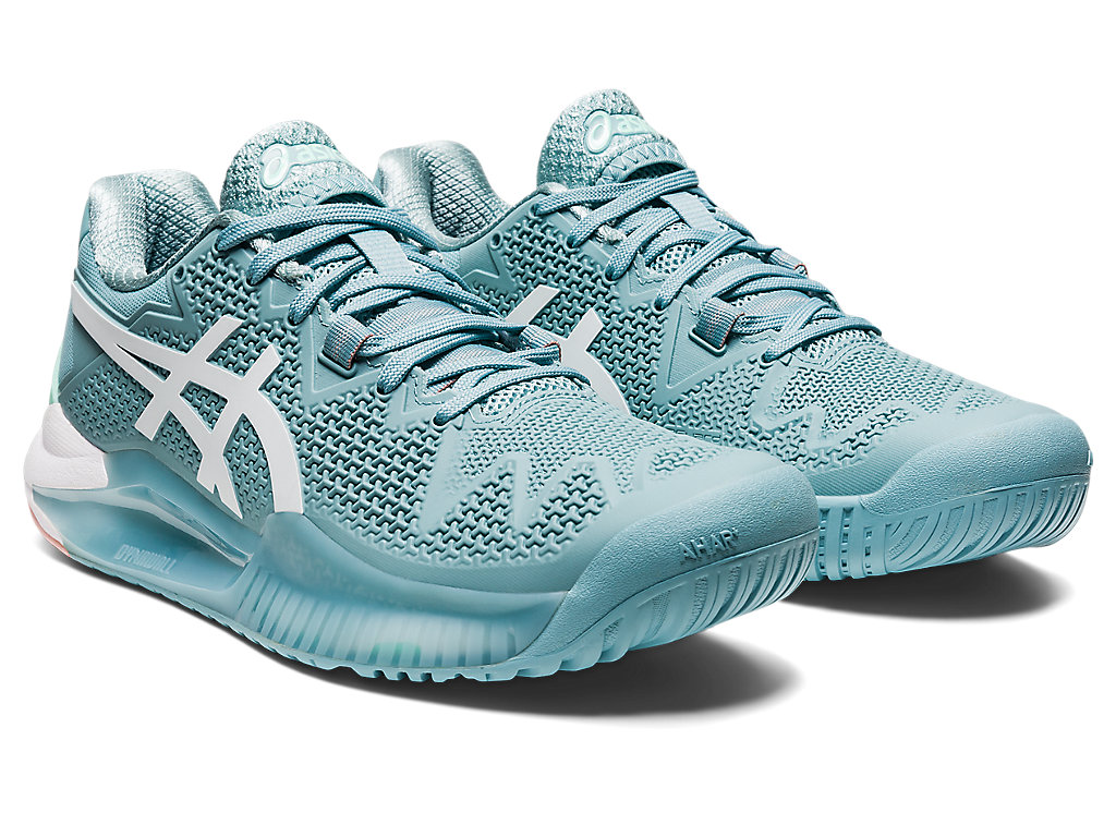 Sapatilhas de Tenis Asics Gel-Resolution 8 Feminino Azuis Branco | 1283-RYQOM