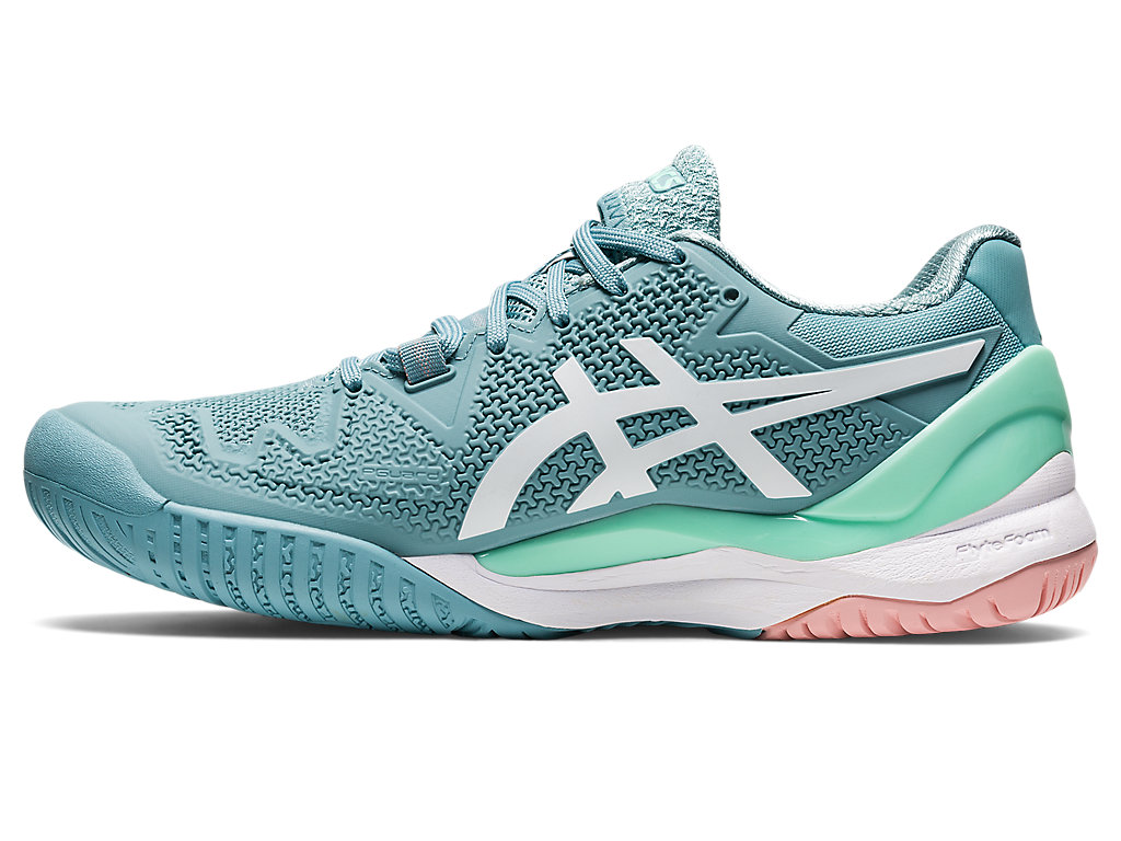 Sapatilhas de Tenis Asics Gel-Resolution 8 Feminino Azuis Branco | 1283-RYQOM