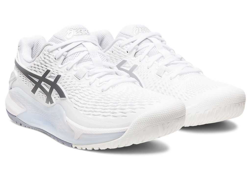 Sapatilhas de Tenis Asics Gel-Resolution 9 Feminino Branco Prateadas | 1520-YJAUF