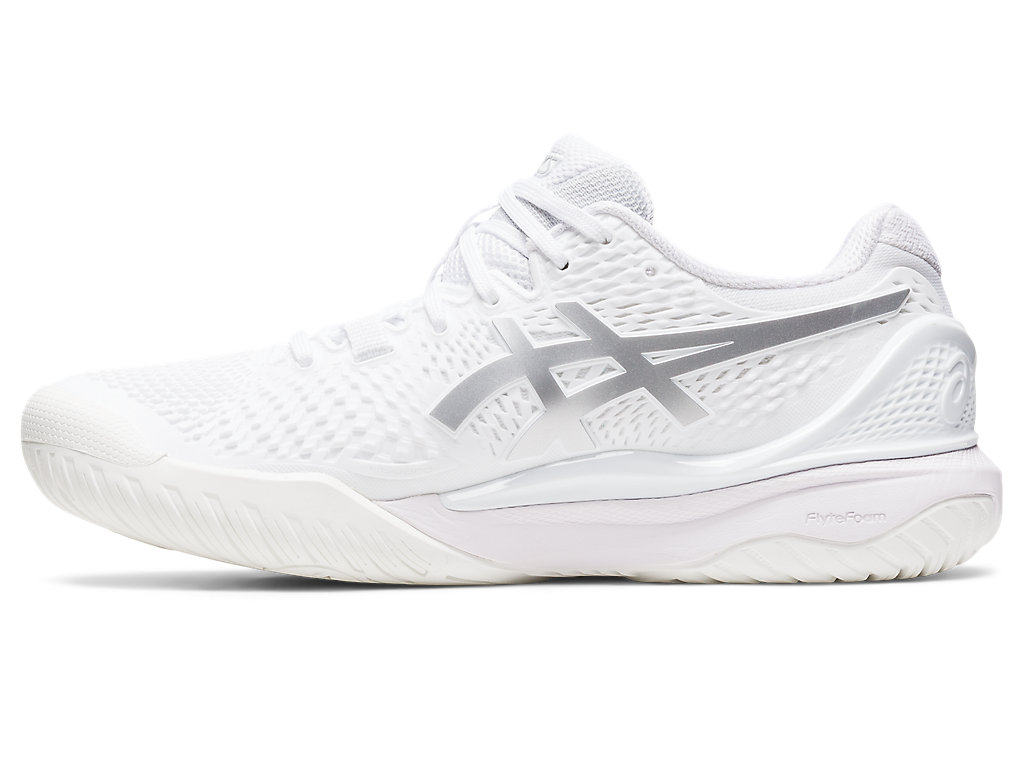 Sapatilhas de Tenis Asics Gel-Resolution 9 Feminino Branco Prateadas | 1520-YJAUF