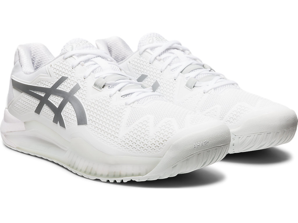 Sapatilhas de Tenis Asics Gel-Resolution 8 Masculino Branco Prateadas | 1596-WPMXH