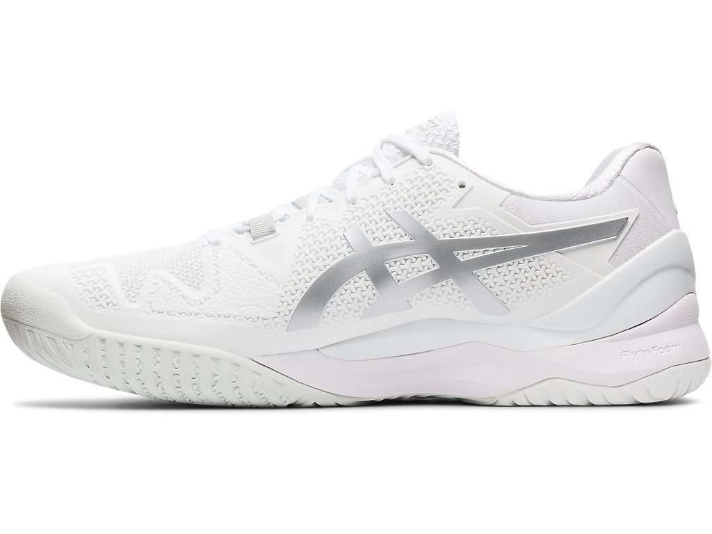 Sapatilhas de Tenis Asics Gel-Resolution 8 Masculino Branco Prateadas | 1596-WPMXH