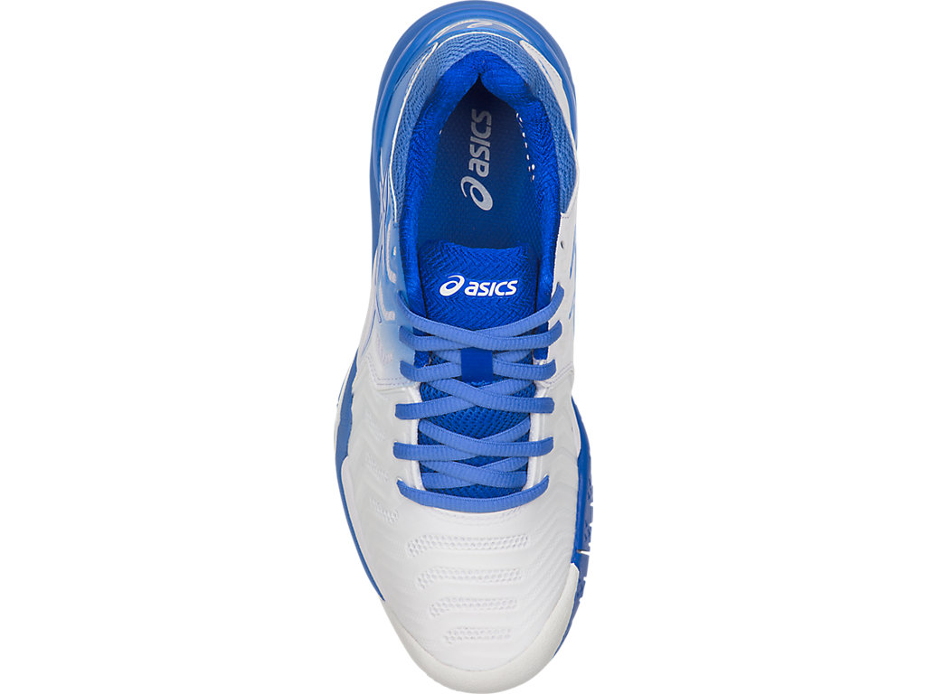 Sapatilhas de Tenis Asics Gel-Resolution 7 Feminino Branco Azuis | 3607-BOKCI