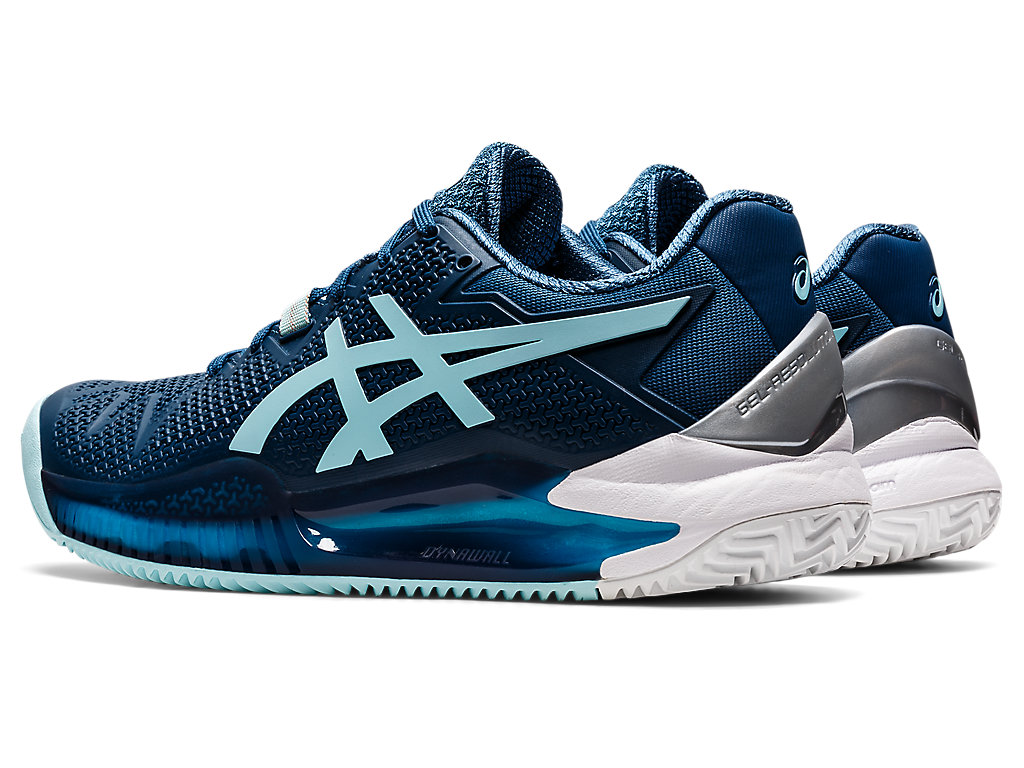 Sapatilhas de Tenis Asics Gel-Resolution 8 Clay Feminino Luz Azul Anil Azuis | 4780-NECJB