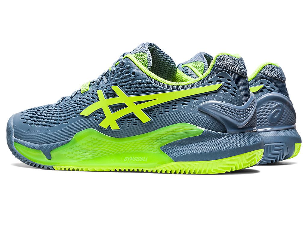 Sapatilhas de Tenis Asics Gel-Resolution 9 Clay Masculino Cinzentas Azuis Verdes | 5273-OSRHZ