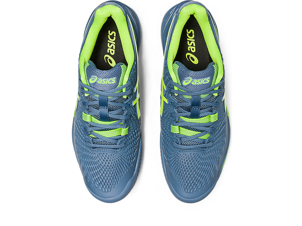 Sapatilhas de Tenis Asics Gel-Resolution 9 Clay Masculino Cinzentas Azuis Verdes | 5273-OSRHZ